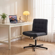 Studio shot of the black office chair on a white background