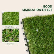 Close-up comparing straight and curly grass fibres for a realistic lawn look
