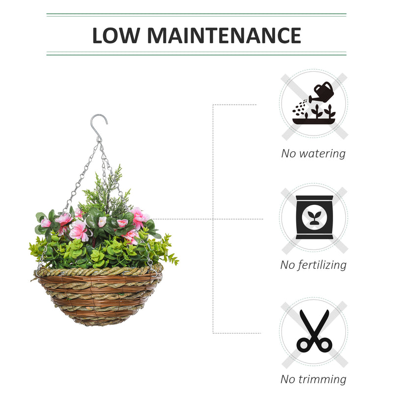 Artificial hanging flower pot chain length detail