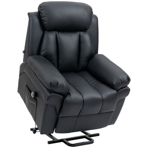 Electric Riser Recliner Armchair With Remote for Elderly Comfort and Support Black