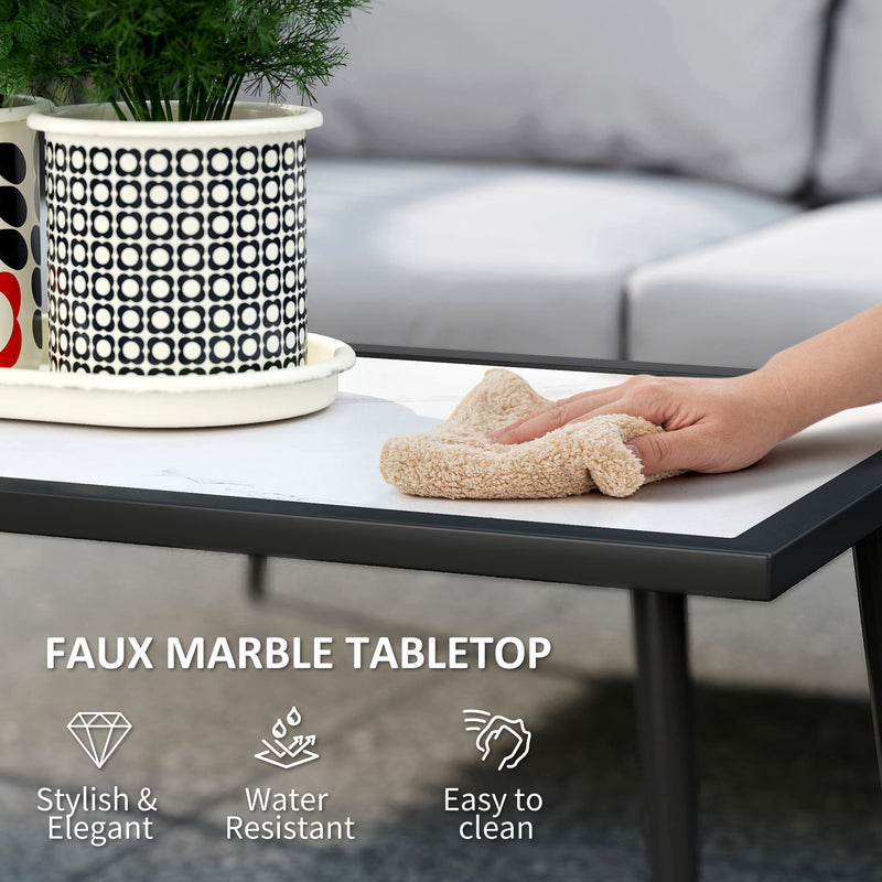 Light Grey 4 Seater Rattan Patio Furniture Set with Cushions by Outsunny