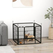 Heavy Duty Foldable Dog Playpen 4 Panel Puppy Exercise Pen for Indoor and Outdoor Use Grey