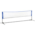 SPORTNOW 4m Badminton Net, Height Adjustable Outdoor Sports Net, with Carry Bag, for Tennis, Pickleball, Volleyball, Blue AOSOM