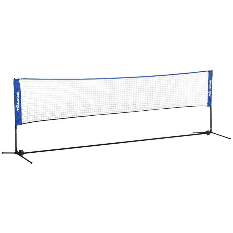 SPORTNOW 4m Badminton Net, Height Adjustable Outdoor Sports Net, with Carry Bag, for Tennis, Pickleball, Volleyball, Blue AOSOM