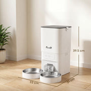 Dimensions diagram of the cat feeder showing 33 cm length, 31 cm width and 39.5 cm height