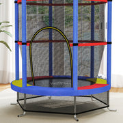 Kids Trampoline with Enclosure Net Steel Frame for Ages 3 to 6 Multicoloured by HOMCOM AOSOM