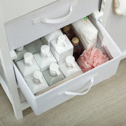Baby Changing Unit with 4 Drawers and Padded Mat for Nursery or Bedroom, White