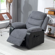 Dark Grey Overstuffed Corduroy Electric Recline and Lift Chair for Ultimate Comfort by HOMCOM