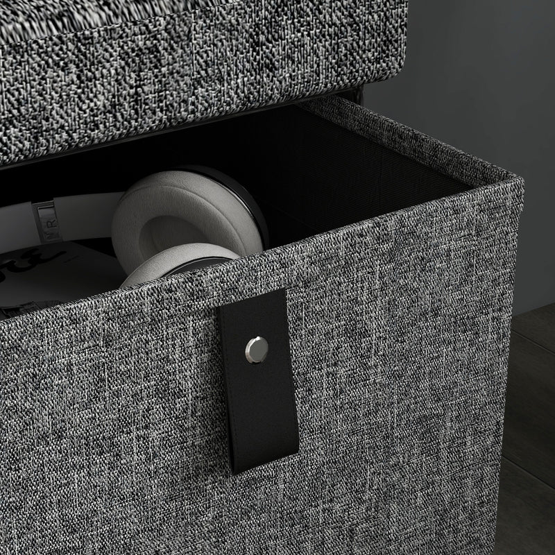 Shoe Storage Bench with 6 Drawers and Padded Seat Ideal for Hallway or Entryway Dark Grey