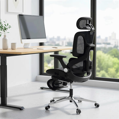 Ergonomic High Back Mesh Office Chair With Lumbar Support For Home Or Work, Black AOSOM