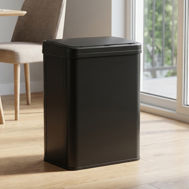 Sensor Kitchen Bin 40L Touch Free Motion Sensor Lid for Hygienic Waste Disposal Black Homcom