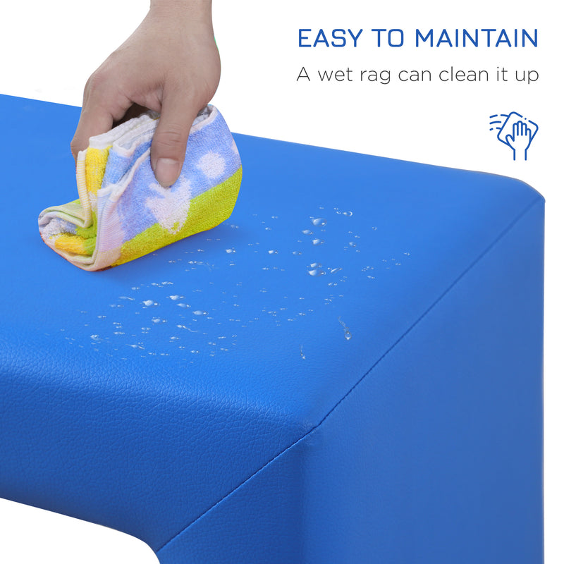 2 in 1 Toddler Sofa Chair for Relaxing and Playing in Bedroom or Playroom, Blue