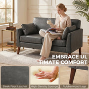 2 Seater Compact Sofa - Grey