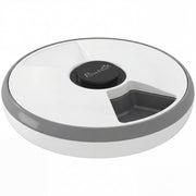 Automatic Cat Feeder With 6 Meal Scheduler and Ice Pack for Fresh Food White Grey AOSOM