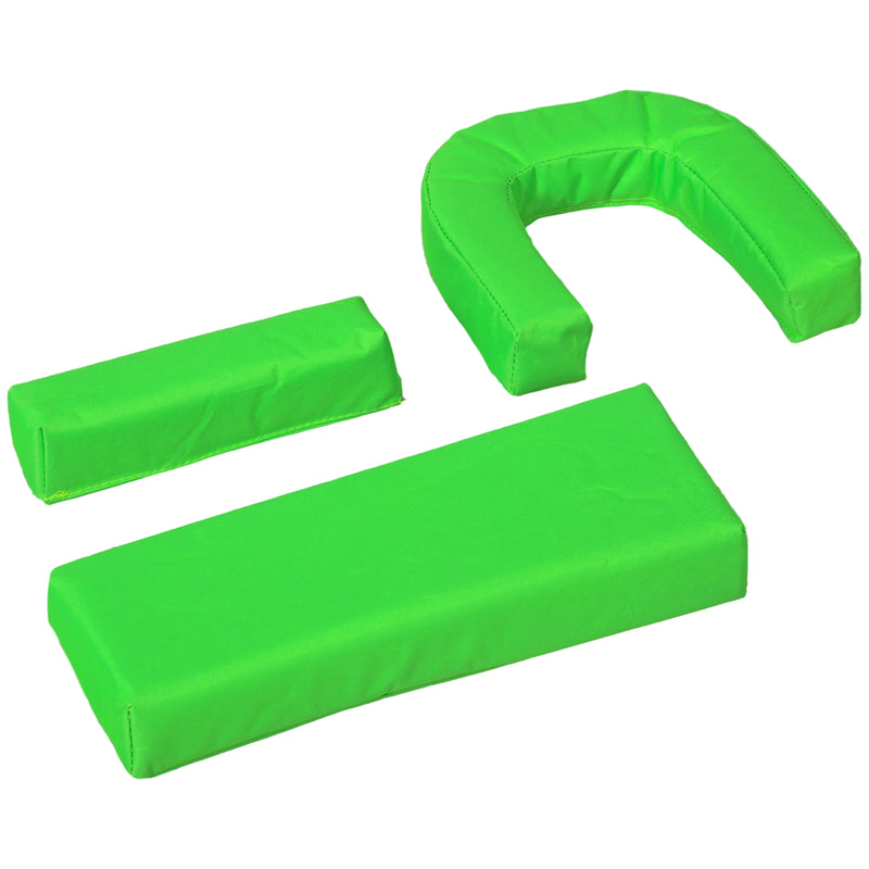 Green Folding Sun Lounger Set of 2 with Face Hole and Adjustable Backrest for Garden