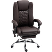 Dark Brown Executive Office Chair with 6 Point Massage and Heating Function