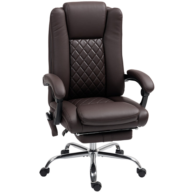 Dark Brown Executive Office Chair with 6 Point Massage and Heating Function