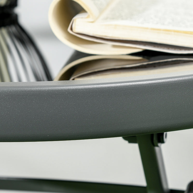 Folding Garden Furniture Set With Glass Top Table For Outdoor Relaxing