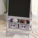 Grey 3-in-1 Kids Art Easel with Paper Roll and Storage by AIYAPLAY