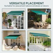 Green Awning Replacement Canopy Water Resistant UPF 50 Plus Sun Shade for 3 x 2.5m Garden by Outsunny