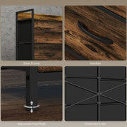 Rustic Storage Chest with Six Fabric Drawers Ideal for Bedroom or Hallway Rustic Brown