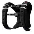 8kg Weighted Running Vest with Adjustable Straps and Reflective Strips for Training Black AOSOM