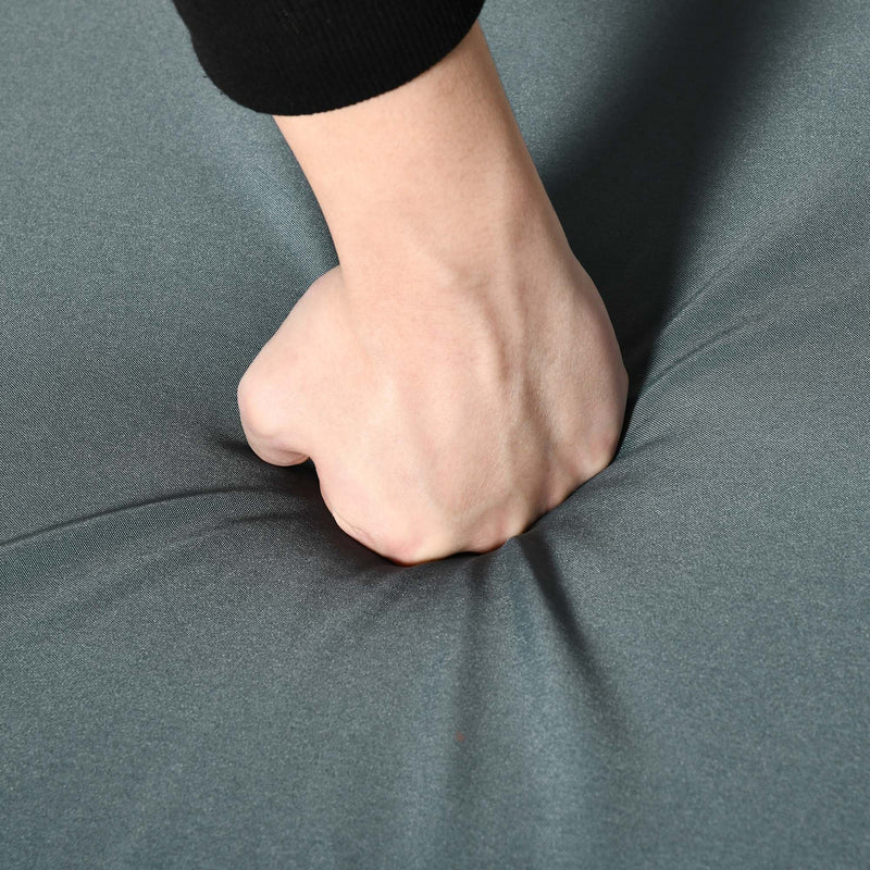 Set of 2 Rattan Garden Rocking Chairs with Cushions and Armrests for Patio Use, Light Grey