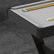 3.5ft Folding Pool and Snooker Table with Cues Balls and Accessories for Home Grey AOSOM