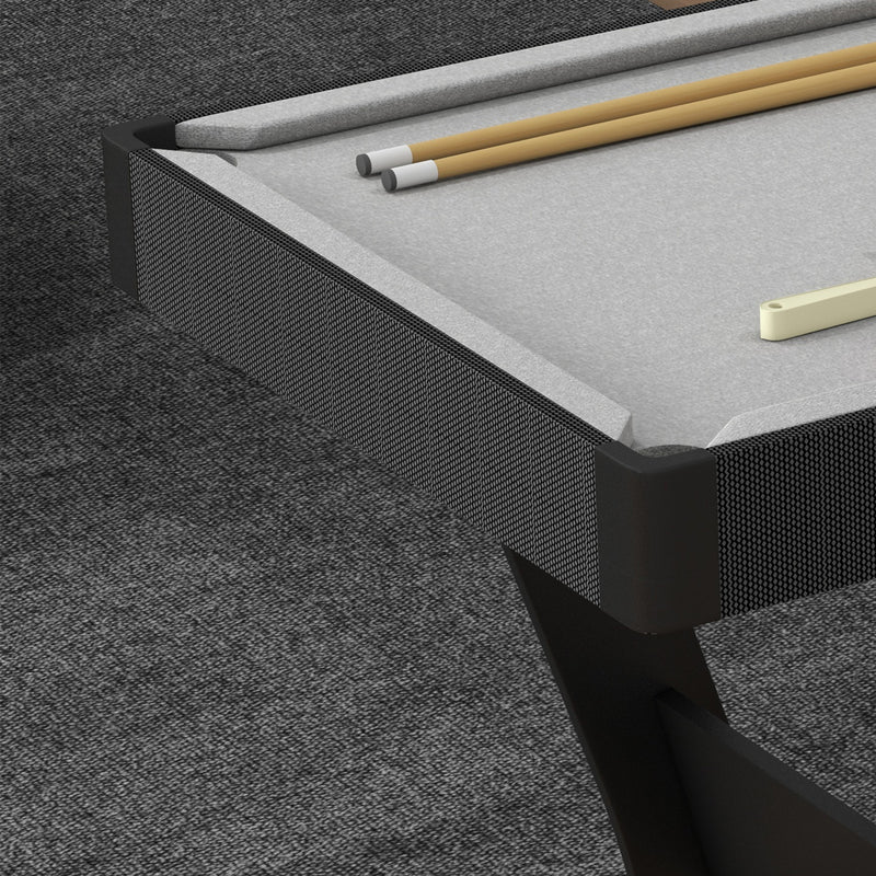 3.5ft Folding Pool and Snooker Table with Cues Balls and Accessories for Home Grey AOSOM