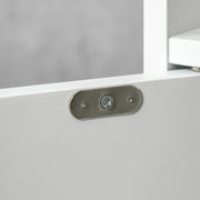 Tall Freestanding Bathroom Cabinet with Open Shelves and 3 Doors for Extra Storage White