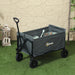 120L Folding Garden Trolley Cart with Wheels and Adjustable Handle for Camping and Beach by Outsunny