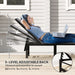 Set of 2 Reclining Sun Loungers with Adjustable Backrest in Grey by Outsunny