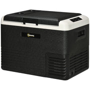 40L Portable Car Fridge Freezer With Adjustable Temperature For Travel Grey and Black AOSOM