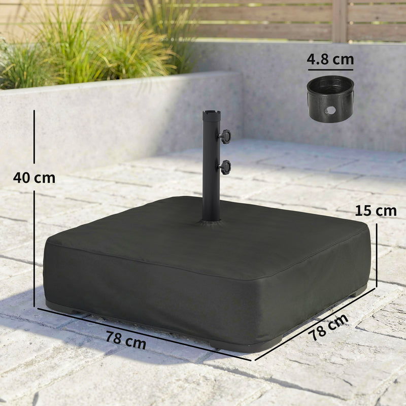 Umbrella Base for Garden and Patio Secure Heavy Duty Parasol Stand Easy Fill Black