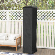 Black Full Length Gas Pyramid Patio Heater Cover UPF 30+ Oxford Fabric with Zip by Outsunny