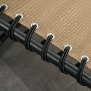 Beige Folding Sun Lounger Set of 2 with Adjustable Backrest and Pillow for Garden or Beach