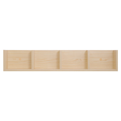 Wall Mounted Media Storage Rack Set for CDs DVDs with 4 Shelves Ideal for Display Natural