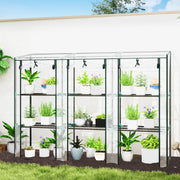 46 x 215cm Nine Shelf Walk In Greenhouse Portable Plant Grow House by Outsunny