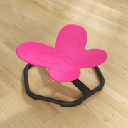 Kids Butterfly Swivel Chair for Spinning Balance and Coordination Training Pink AOSOM