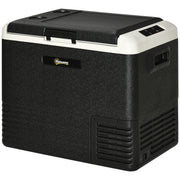 50L Portable Car Fridge Freezer with Dual Power for Camping and Travel Grey AOSOM