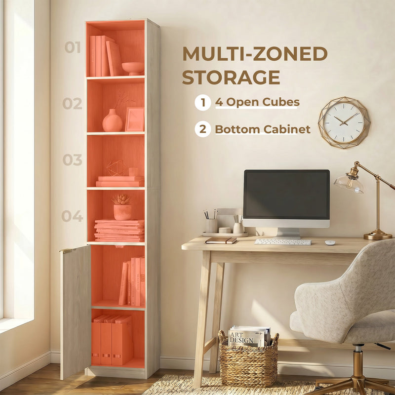 Corner Bookcase Oak Wood Effect - image 4