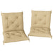 Set of Two Outdoor Seat Cushions Khaki Weather Resistant Padding by Outsunny