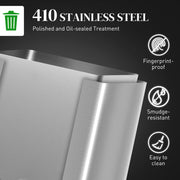 34L Double Kitchen Bin with Soft Close Lid Two Compartments for Waste and Recycling Grey