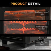 13L Mini Air Fryer Oven with 12 Cooking Presets and Timer Function for Kitchen Use Black