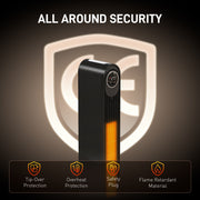 2000W Ceramic Electric Heater with Fan Timer Remote Control and Oscillation for Home or Office Black