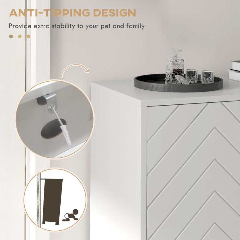 Shoe Storage Cabinet with Adjustable Shelves and Ventilation Holds 12 Pairs White