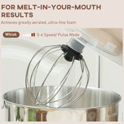 1300W Kitchen Stand Mixer With Dough Hook Whisk and Beater Attachments, Beige