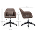 Brown Microfibre Office Chair With Massage Lumbar Pillow and Wheels by Vinsetto