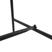 Outsunny Metal Garden Bench Loveseat with Slatted Seat, Black AOSOM