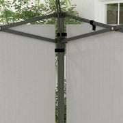 White Gazebo Side Panels With Windows 2 Pack For 3x3m Or 3x6m Garden Canopy Shelter